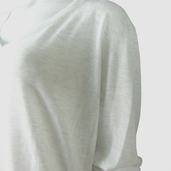 Zara Knitwear Collection Light Gray Pullover Sweater M Oversized Long Sleeve - Picture 7 of 9